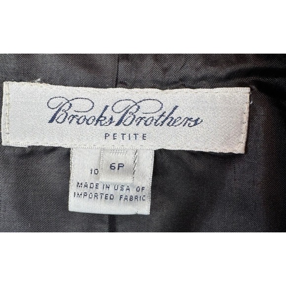 Brooks Brothers Blazer Jacket Petite Size 6 Black Wool Career Academia Business - Picture 13 of 16